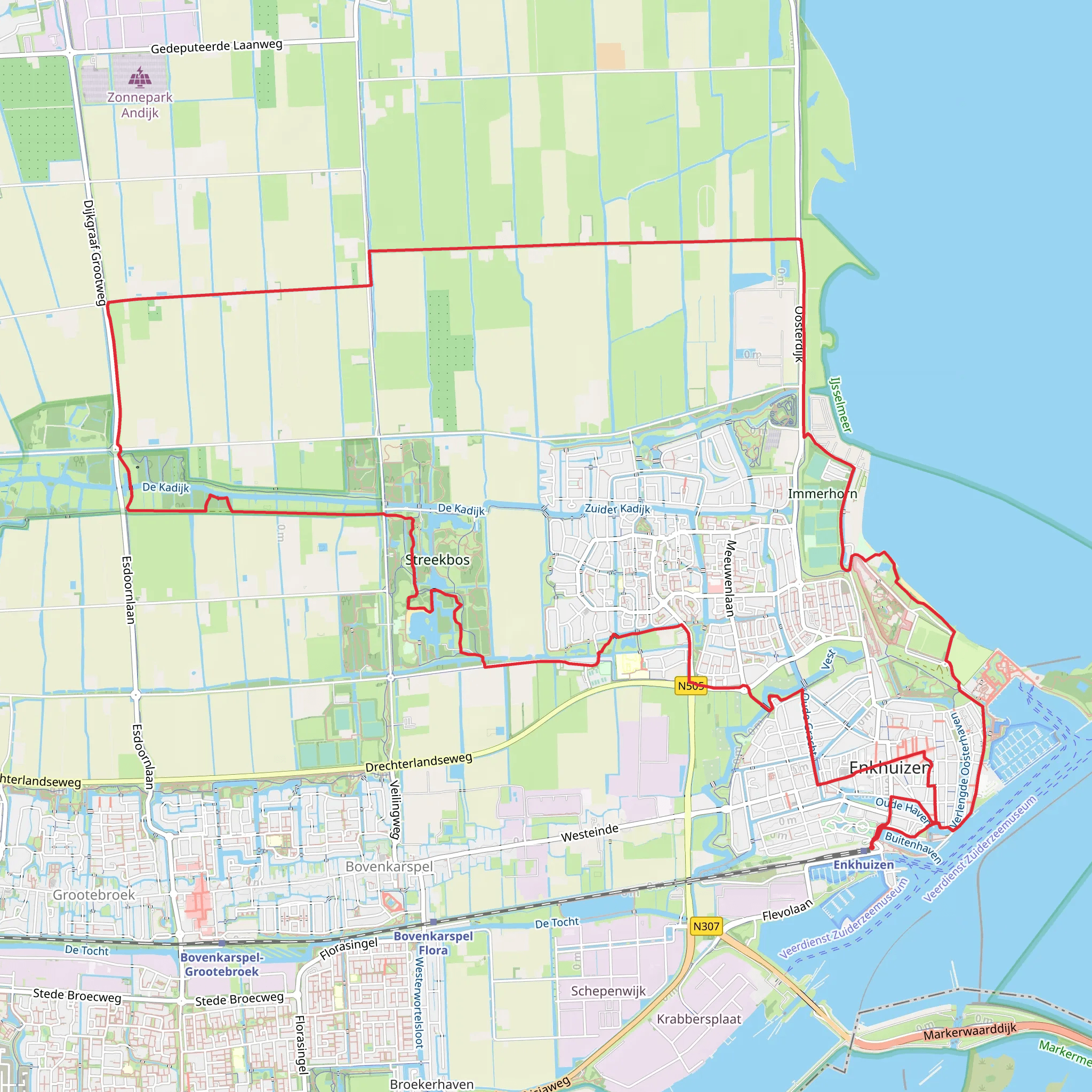 Oude Haven, Enkhuizen, Het Streekbos and Bezoekerscentrum Loop mobile static map