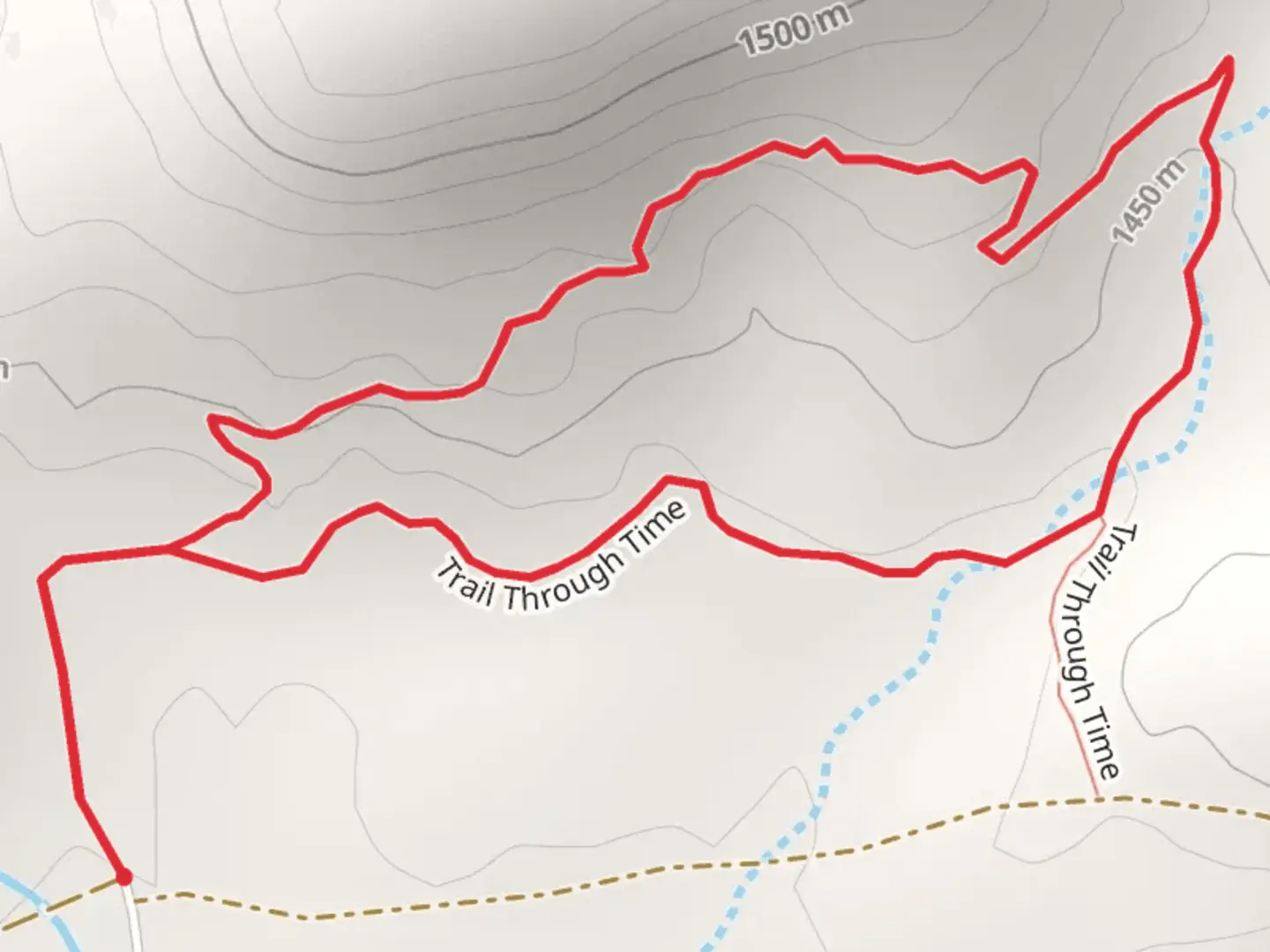 An image depicting the trail Trail Through Time Loop and its surrounding area.