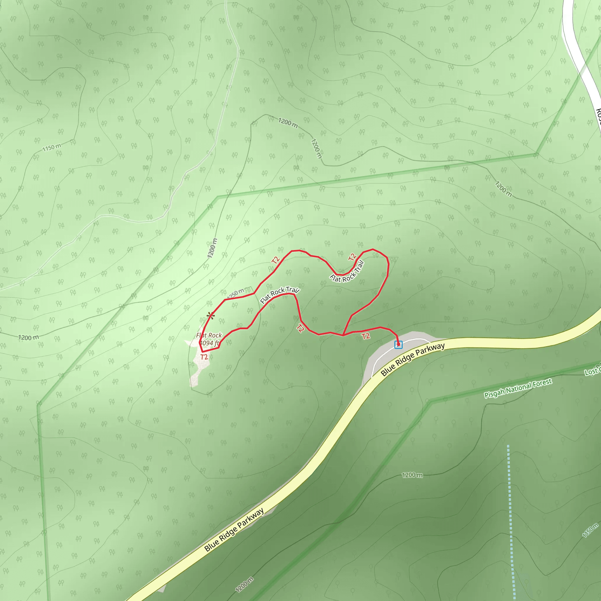 Flat Rock Loop mobile static map