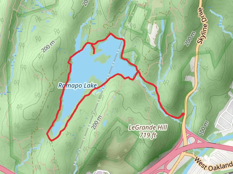 Ramapo Lake via MacEvoy Trail - Blue and Cannonball Trail and Lakeshore Path Loop