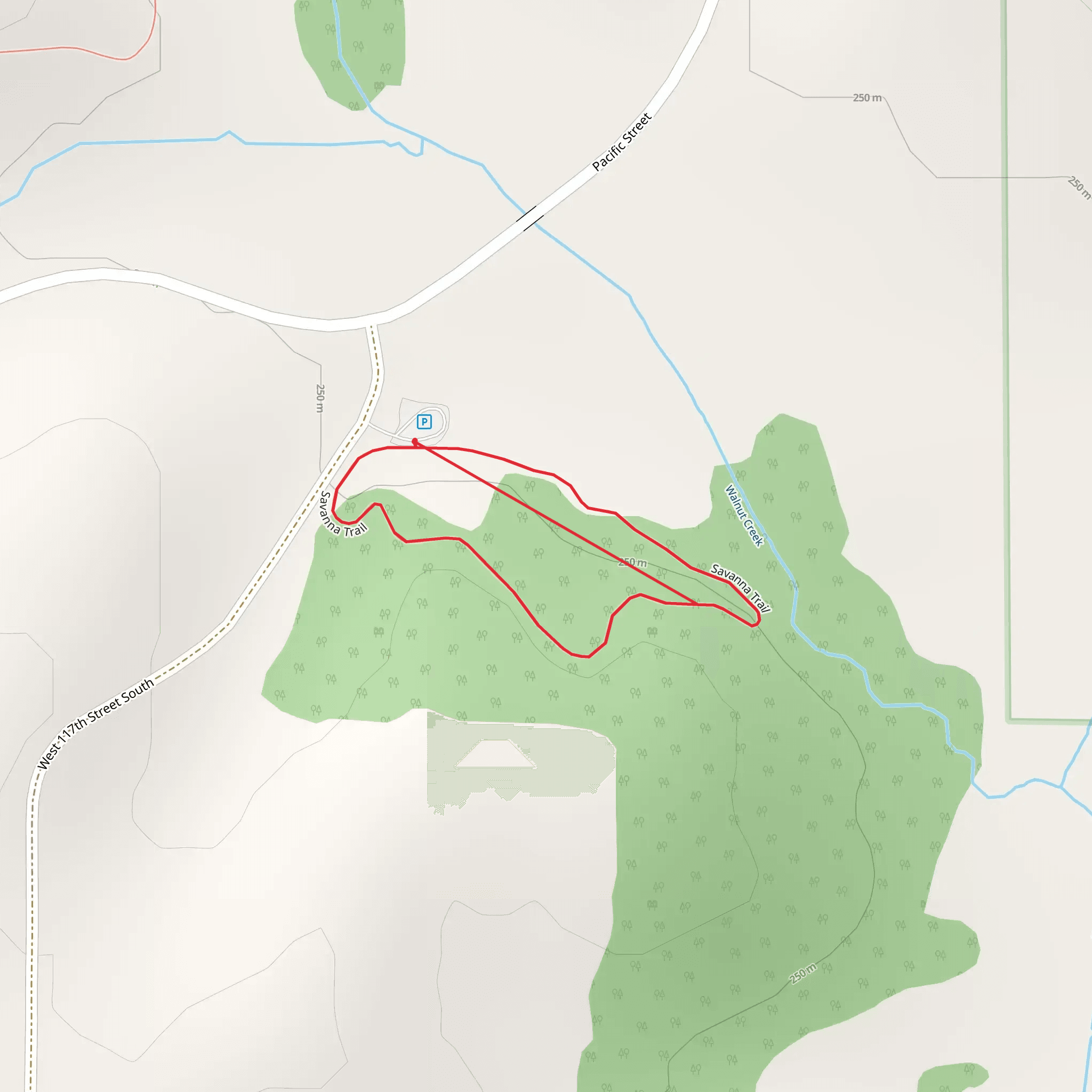 Savanna Loop Trail mobile static map
