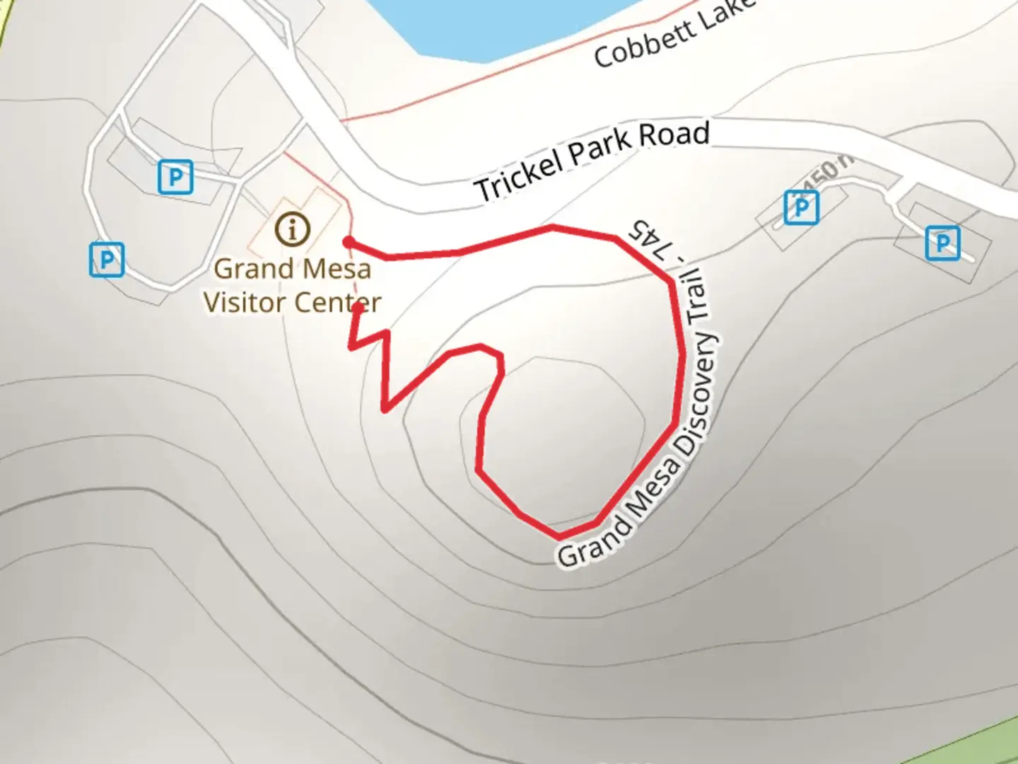An image depicting the trail Grand Mesa Discovery Loop Trail and its surrounding area.