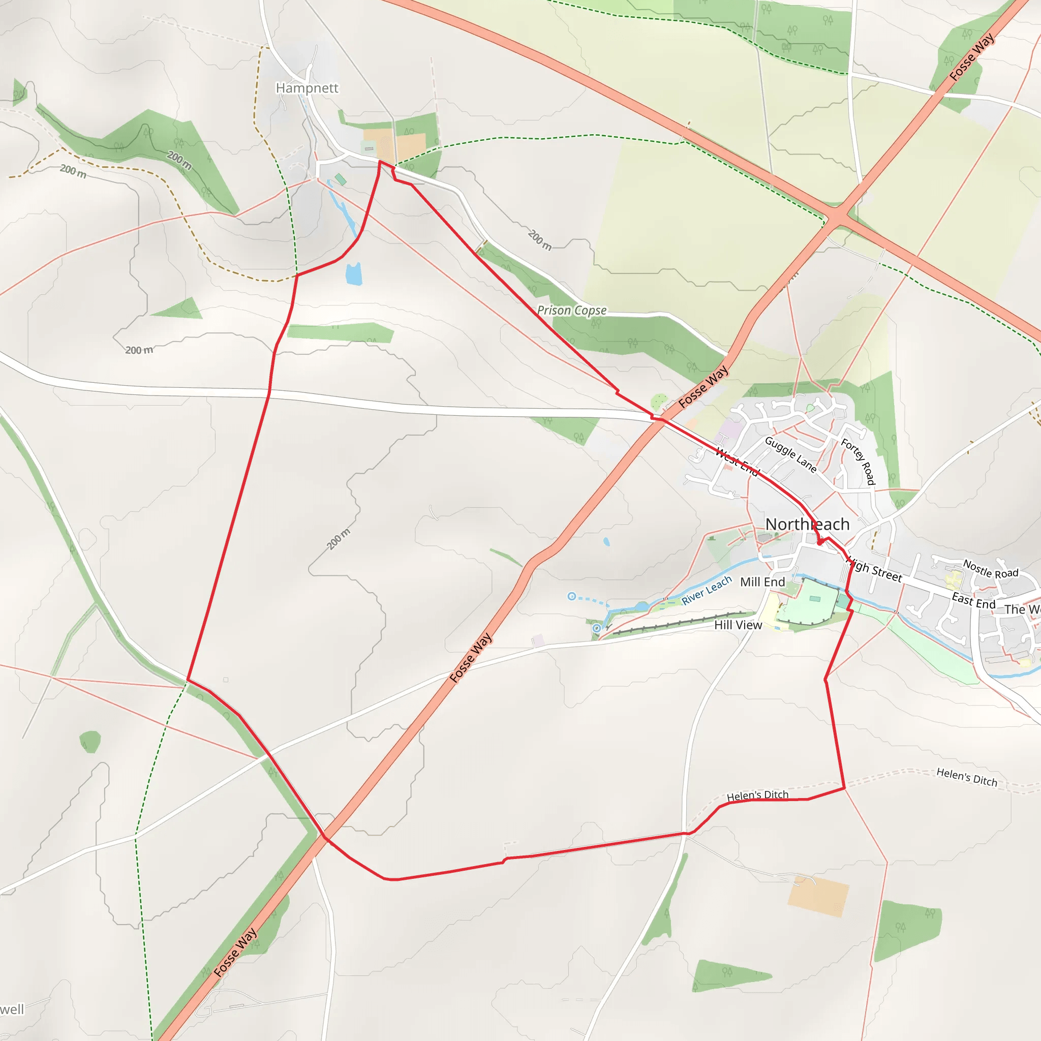 Northleach Loop mobile static map