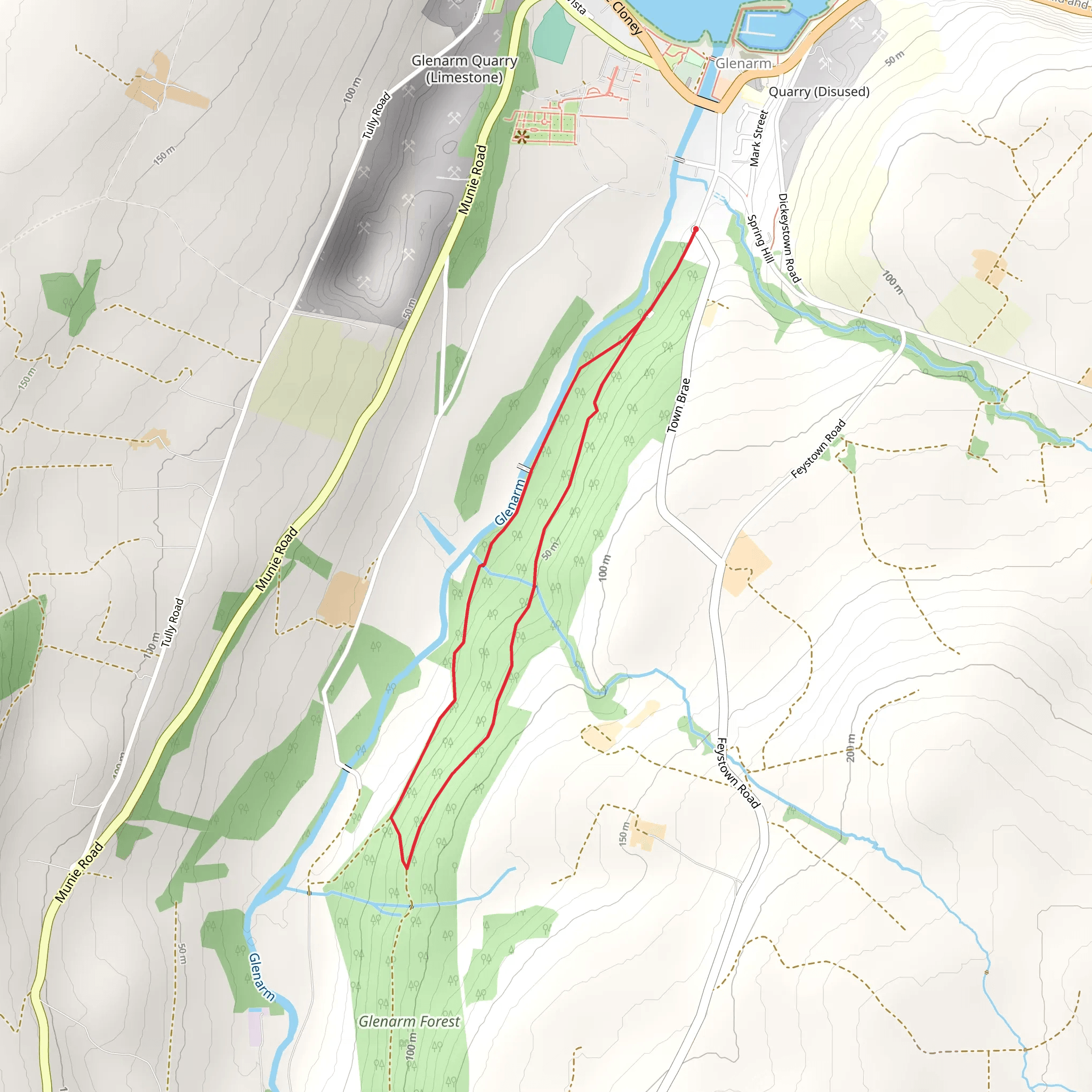 Glenarm Forest mobile static map