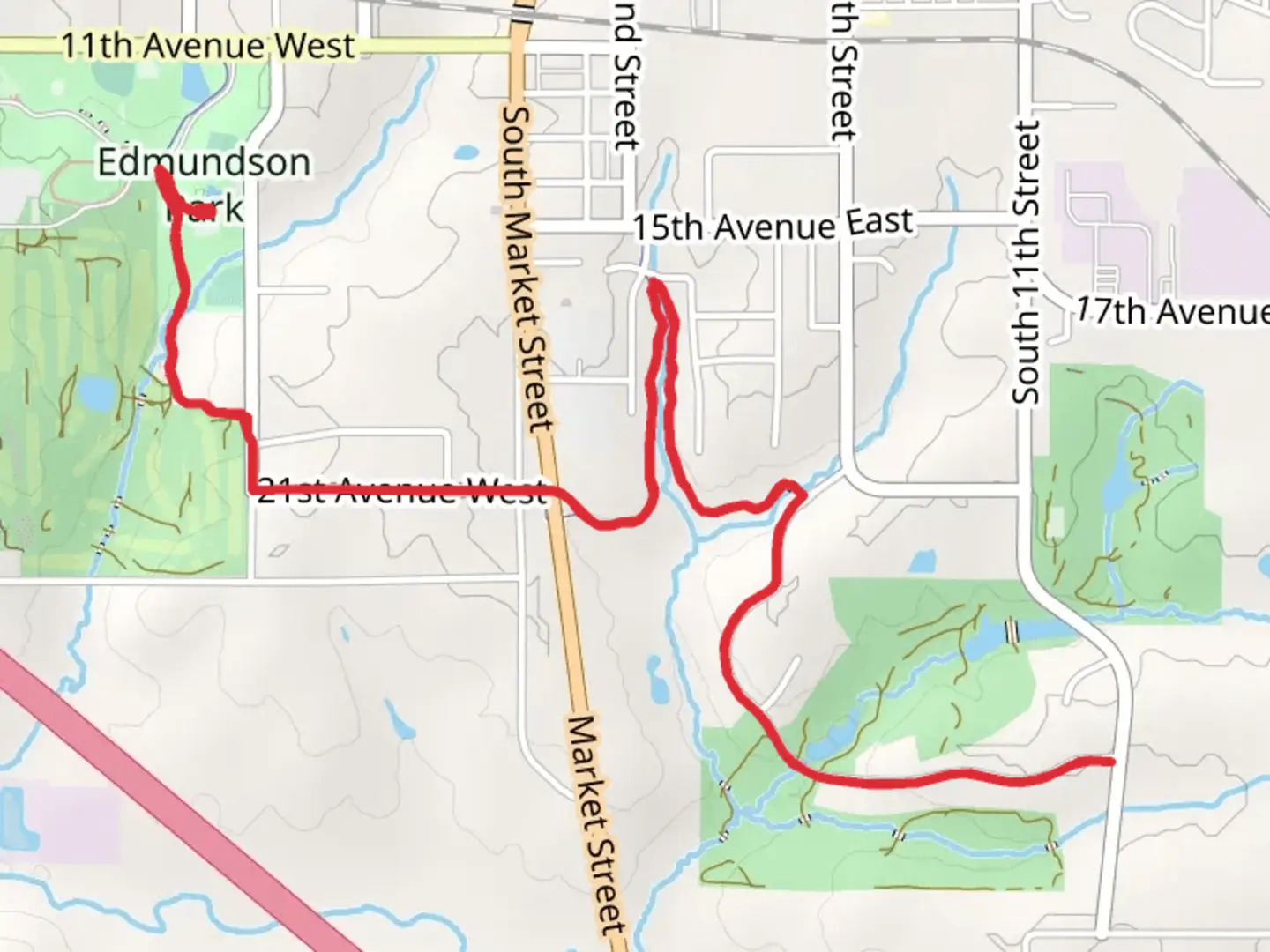 An image depicting the trail Mahaska Community Recreation Trail and its surrounding area.