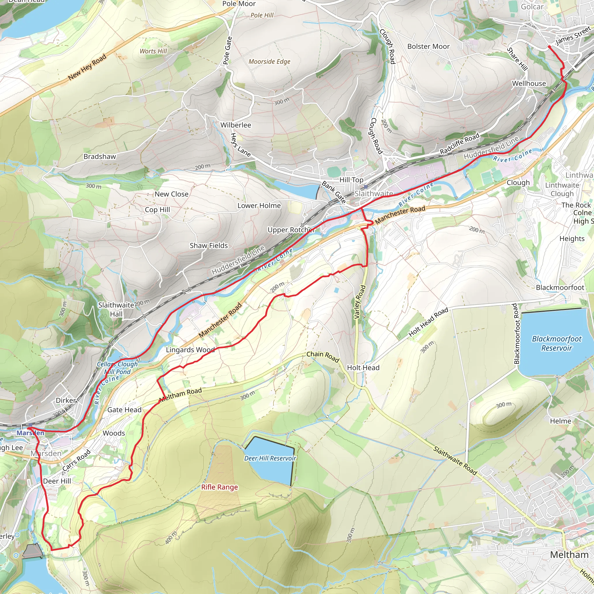 Colne Valley Loop mobile static map