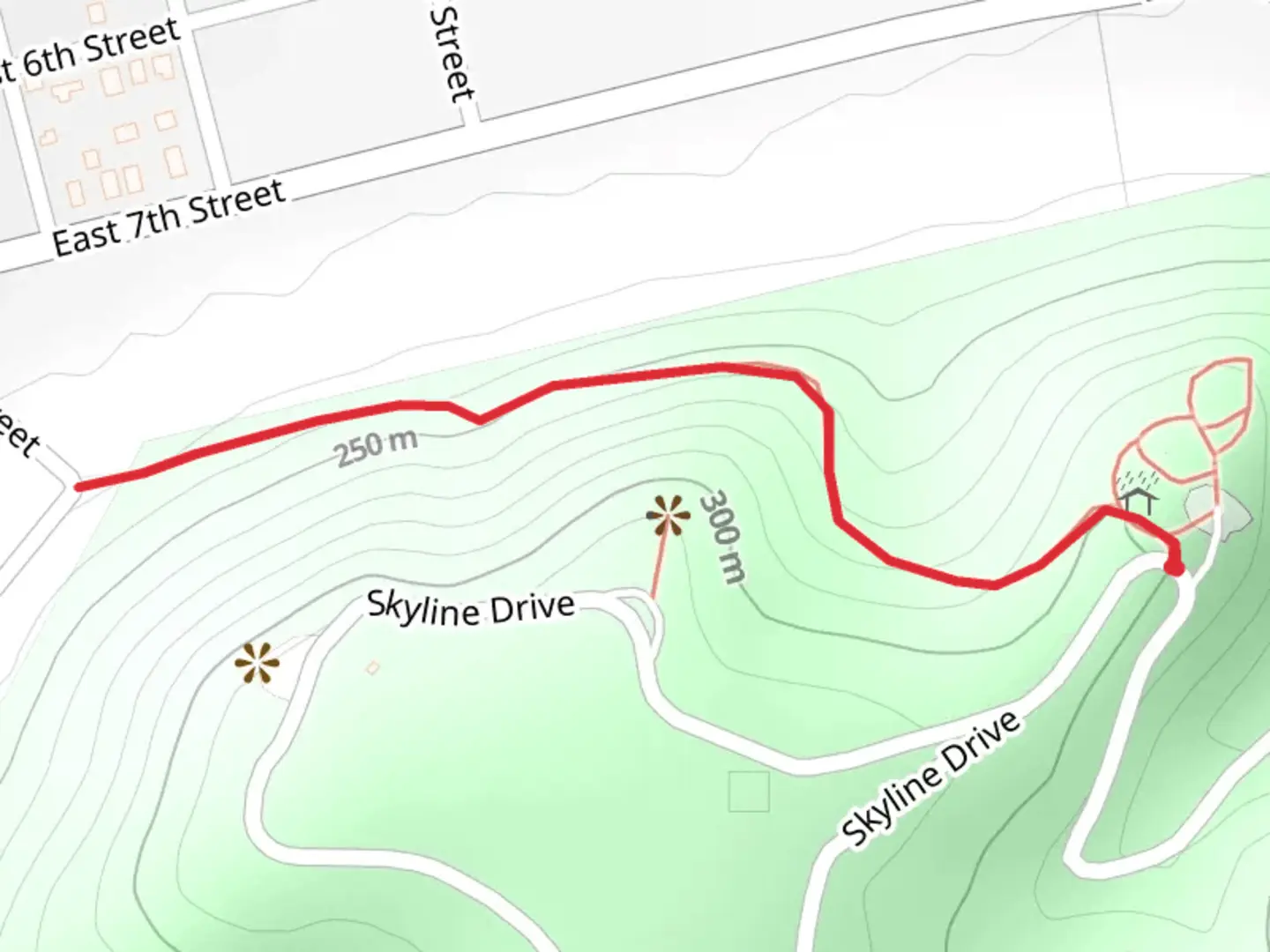An image depicting the trail Skyline Drive and its surrounding area.