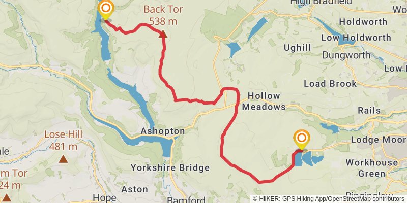 Bradfield Boundary Walk stage 3 Map