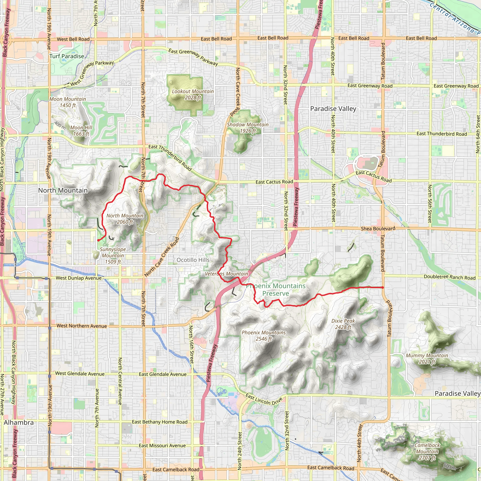 Charles M Christiansen Memorial Trail mobile static map