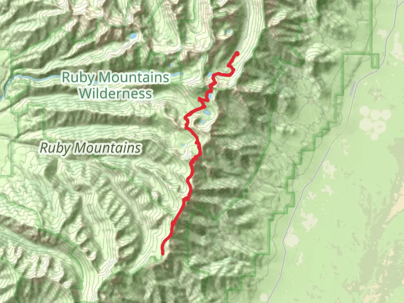 Ruby Crest National Recreation Trail, Wines Peak, Liberty Lake, Dollar Lakes Trail