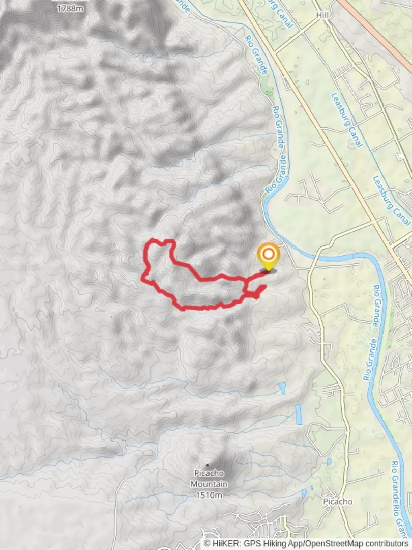 An image depicting the trail Robledo and Branson Canyon Loop and its surrounding area.