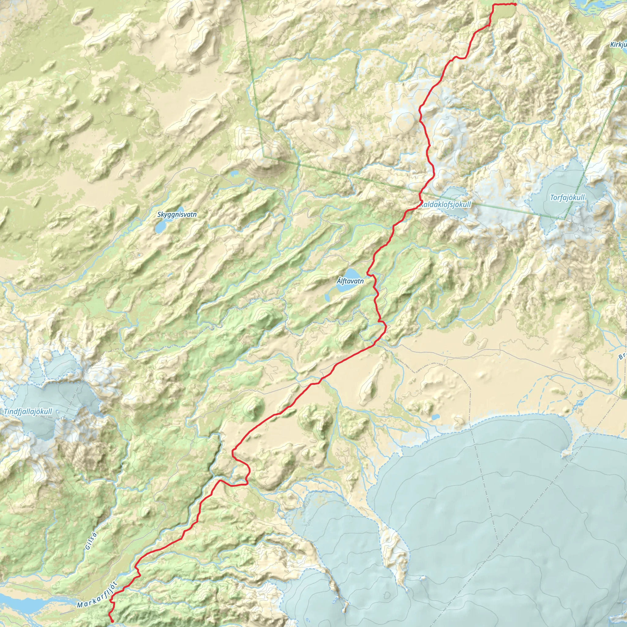 Laugavegur mobile static map