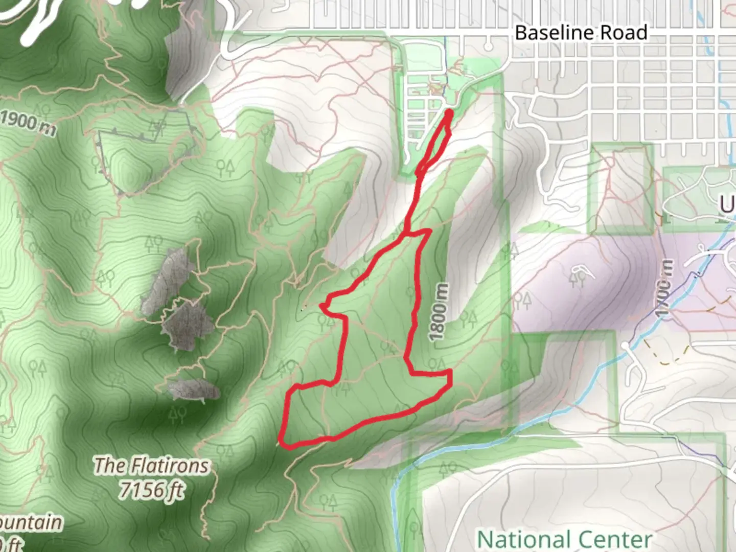 An image depicting the trail McClintock Upper, Kohler Mesa and chanted Mesa Loop Trail and its surrounding area.