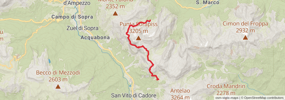 Alta Via 3 stage 5 Map
