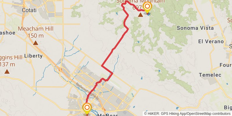 Bay Area Ridge Trail stage 10 Map