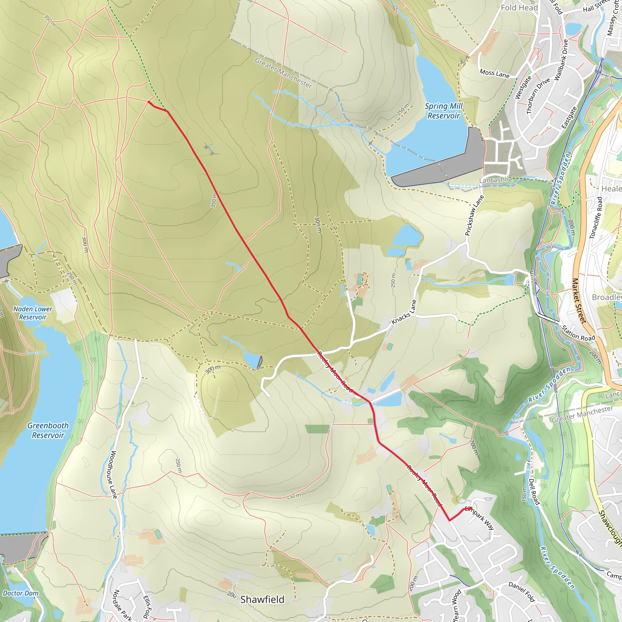 Top of Pike Out and Back mobile static map