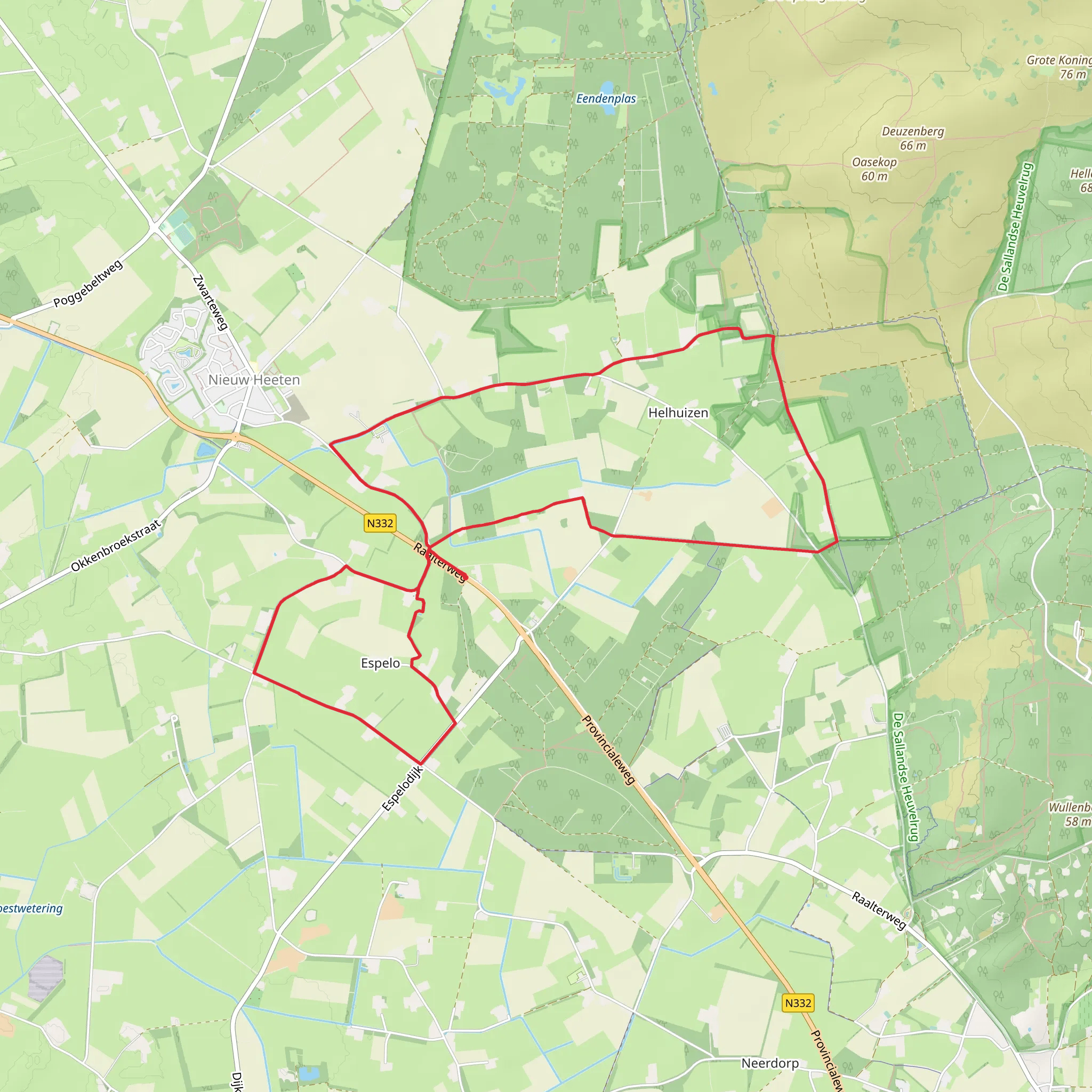 Sallandpad and Helhuizer Weg mobile static map