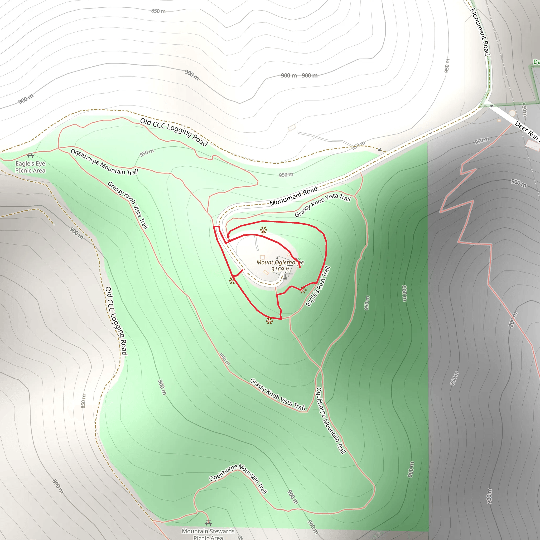 Eagle's Rest Loop Trail mobile static map