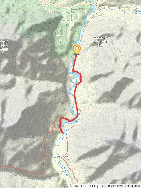 Glines Canyon Dam Spillway Overlook via Bypass Trail