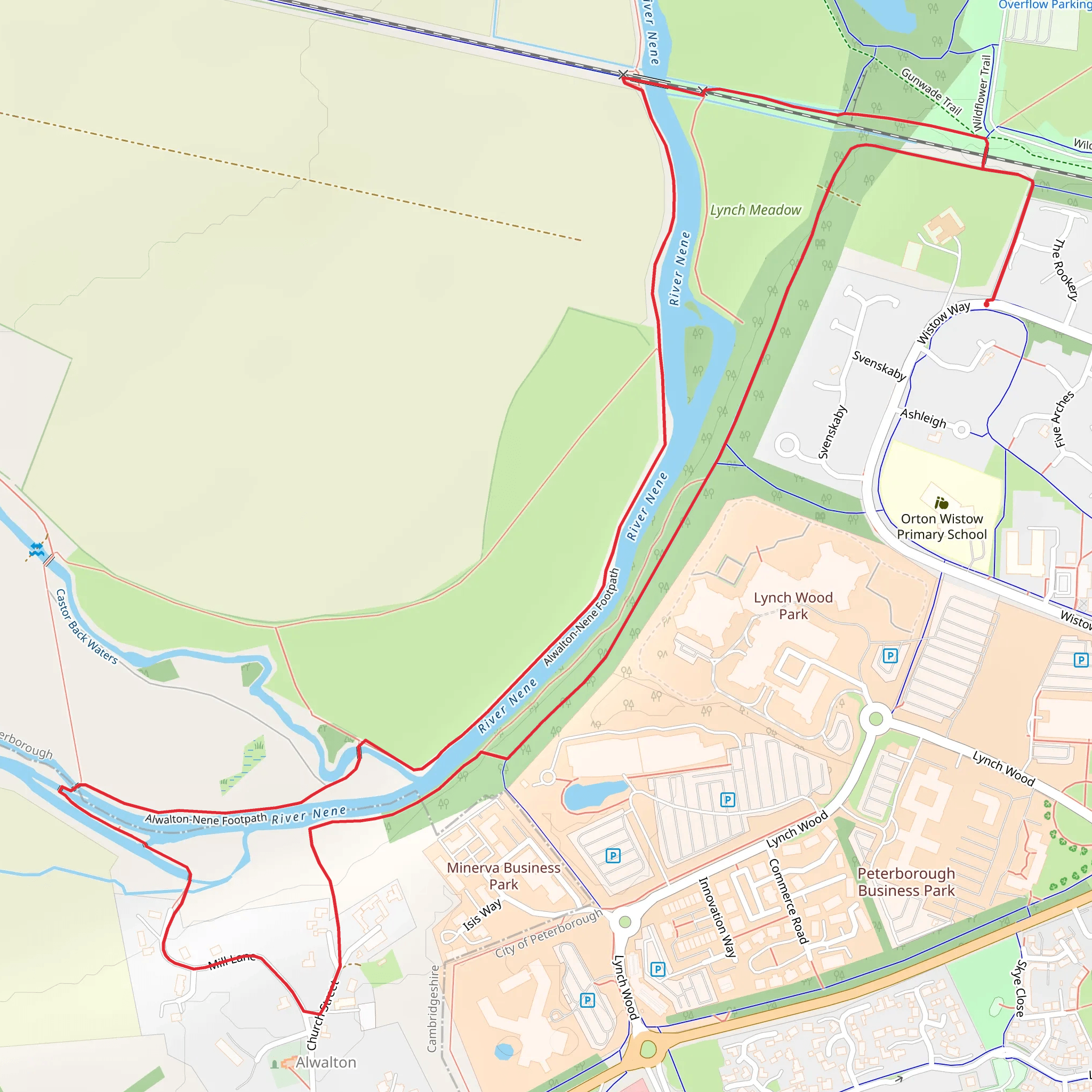River Nene Short Loop mobile static map