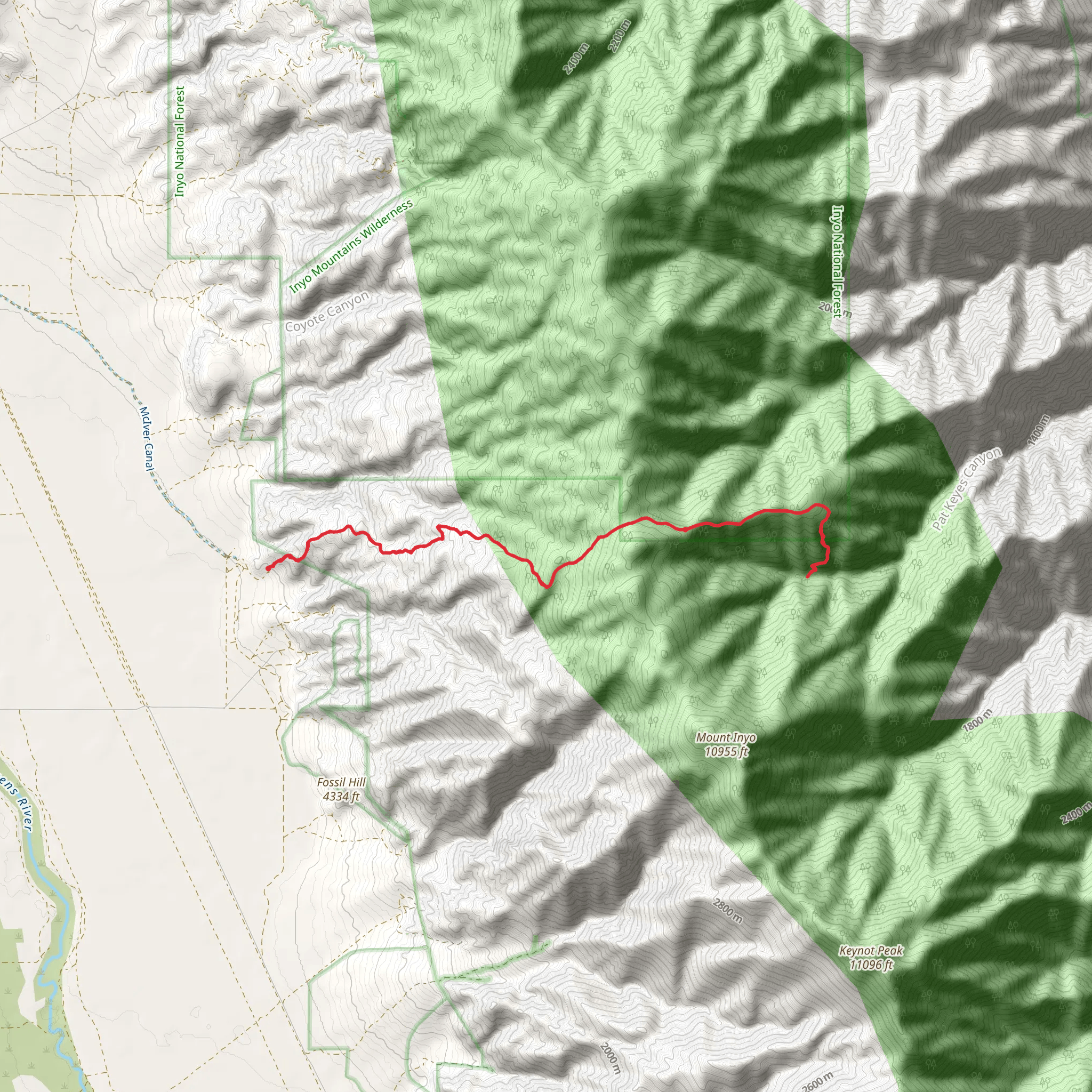 Pat Keyes Spring Trail mobile static map