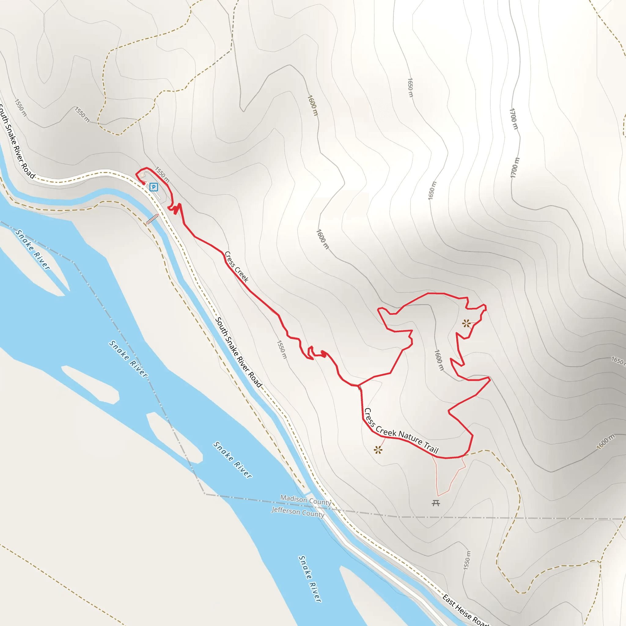 Cress Creek Nature Loop Trail mobile static map