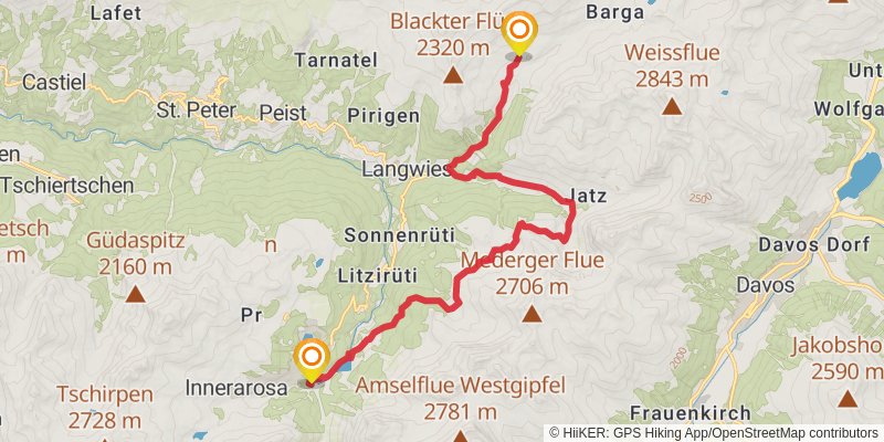 Walserweg stage 15 Map