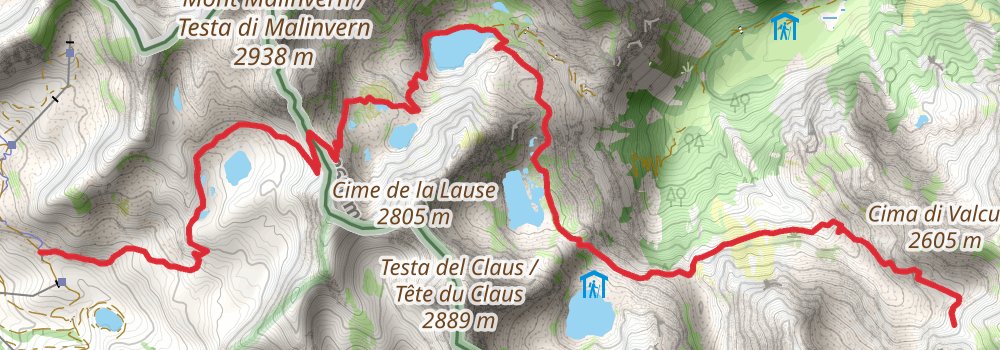 Grande Traversata delle Alpi stage 52 Map