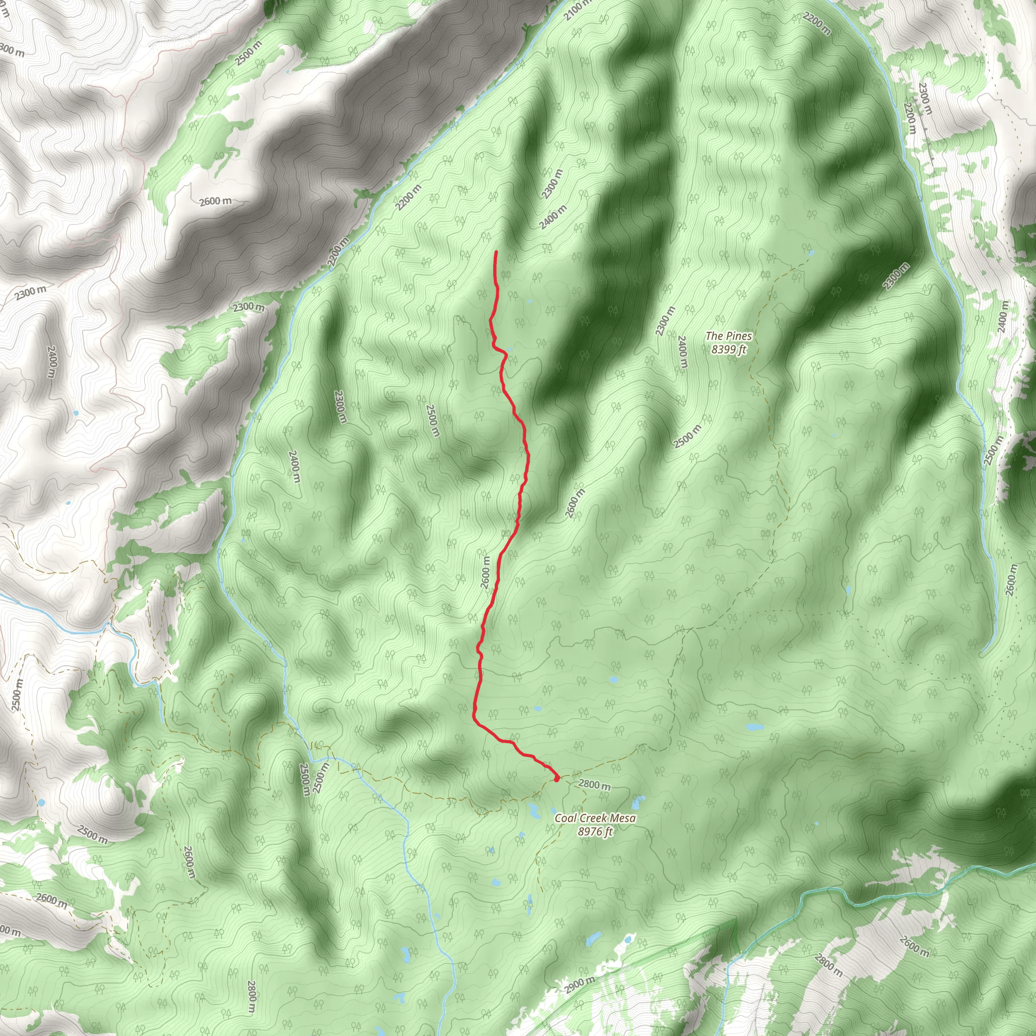 East Flatiron Trail mobile static map