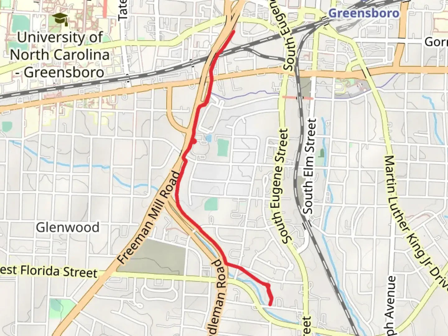 An image depicting the trail Southeast Greenway and its surrounding area.