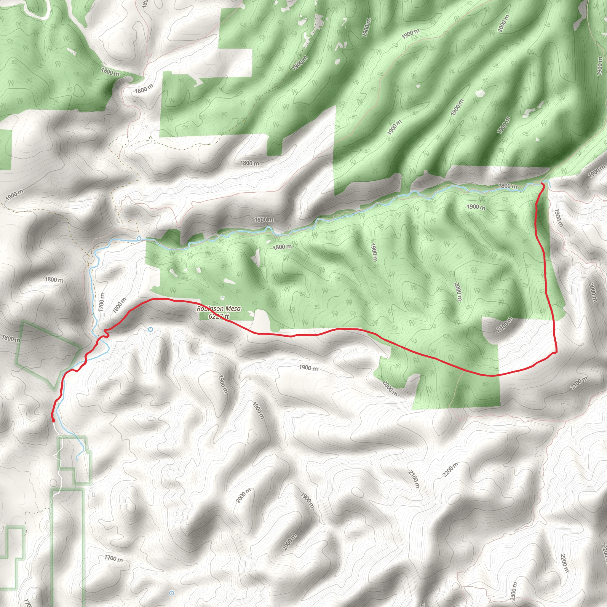 War Finance via Robinson Mesa Trail mobile static map