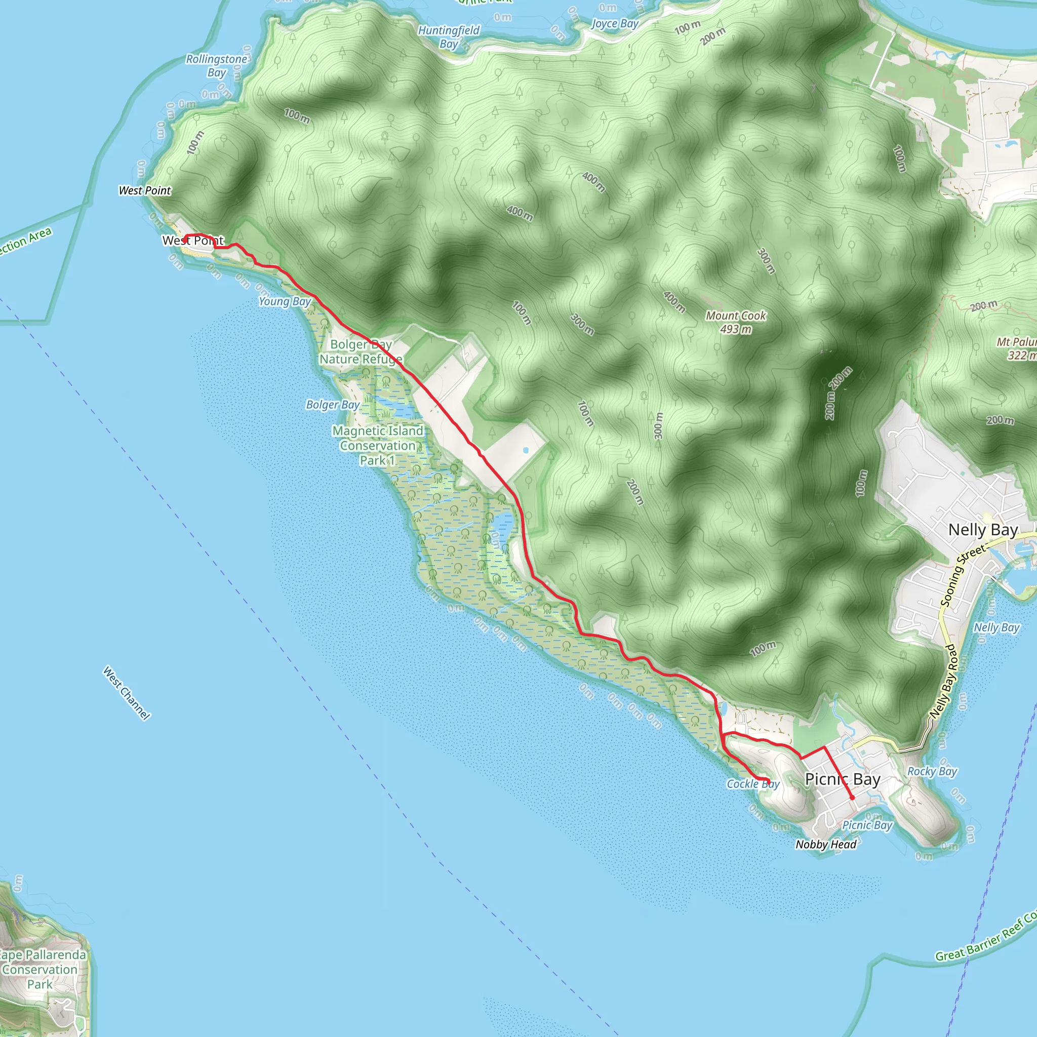 Picnic Bay - West Point Track mobile static map