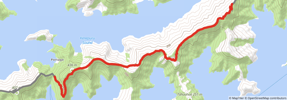 Queen Charlotte Track stage 3 Map