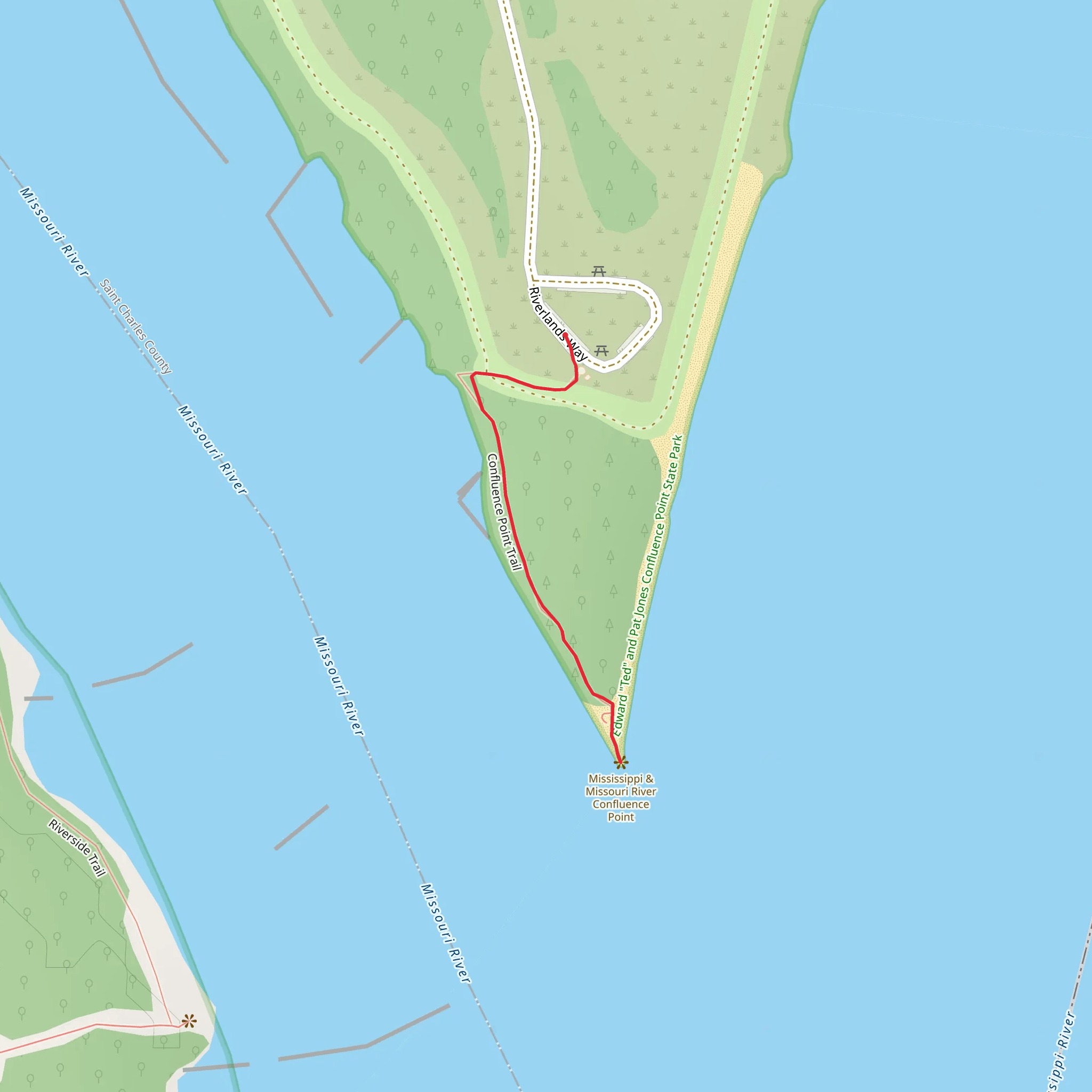 Confluence Point Trail mobile static map