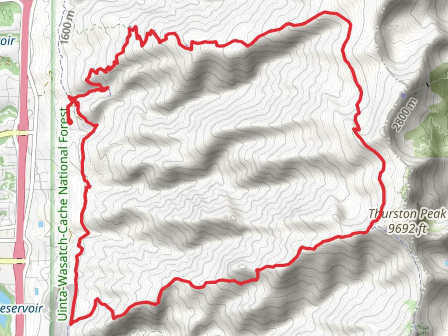 An image depicting the trail Great Western Trail and Adams Canyon North Ridge LoopLoop and its surrounding area.