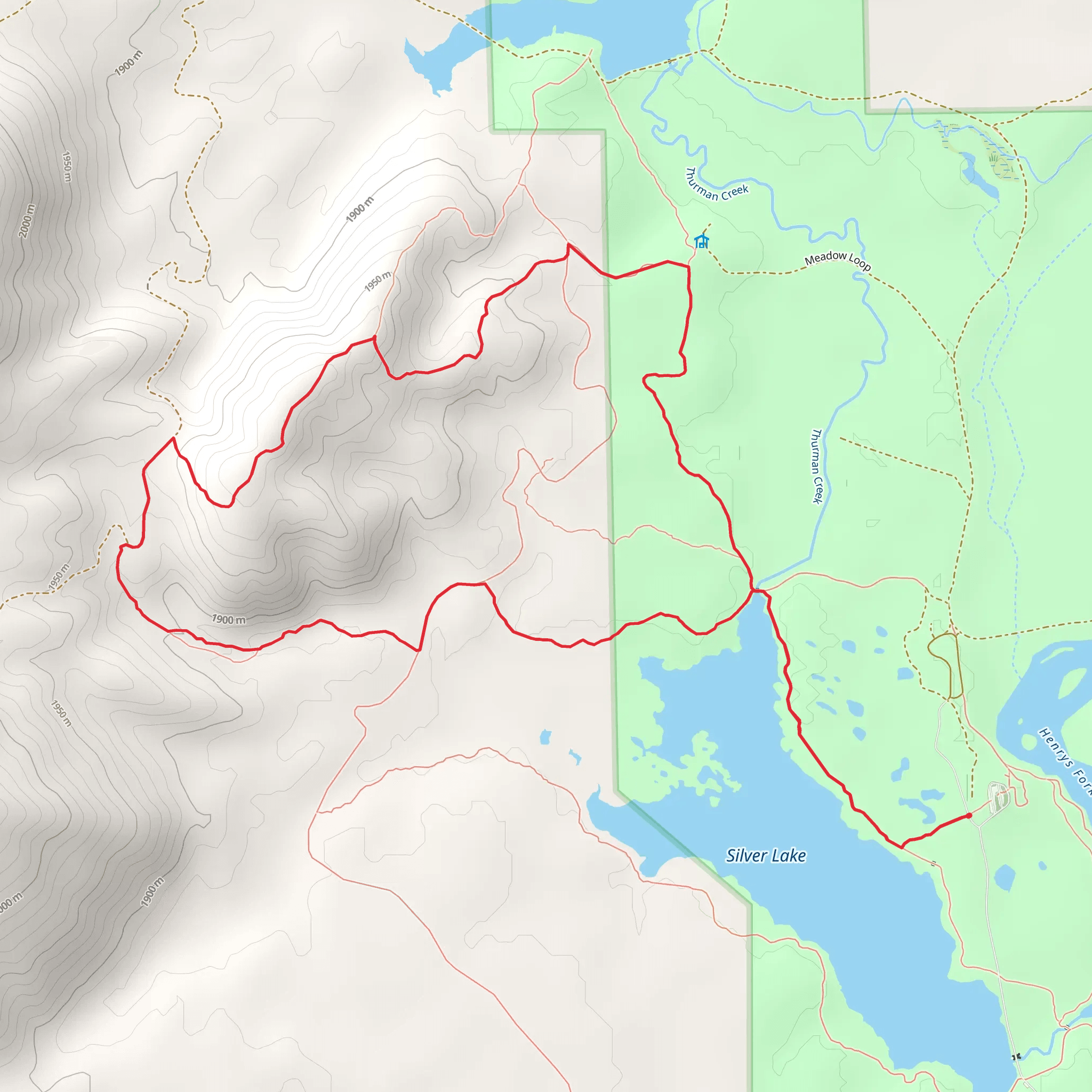 Ranch Loop, Thurmon Creek and Ridge Loop Trail mobile static map