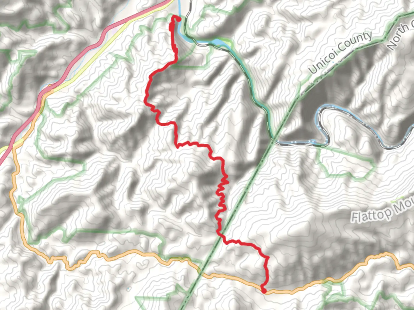 An image depicting the trail Appalachian Trail from Spivey Gap and its surrounding area.