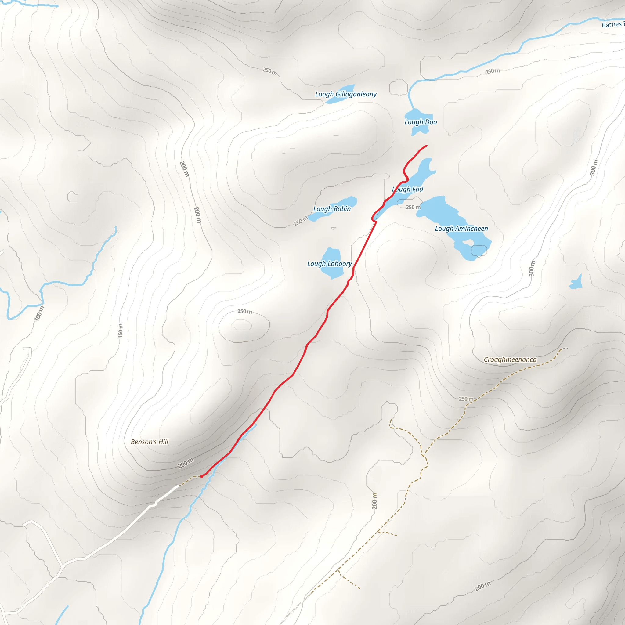 Lough Fad and Lough Eske mobile static map