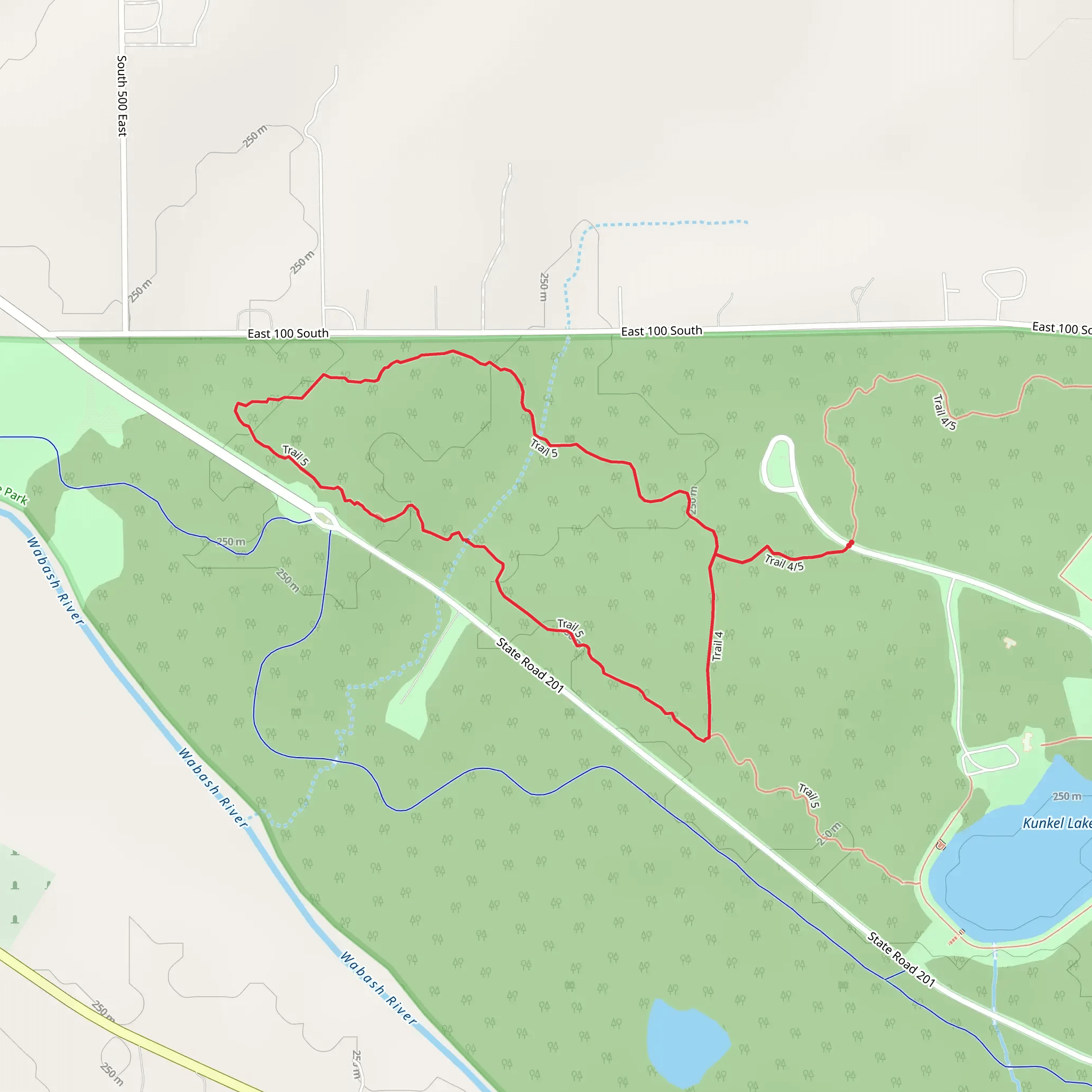 Trail 4 and Trail 5 Loop mobile static map