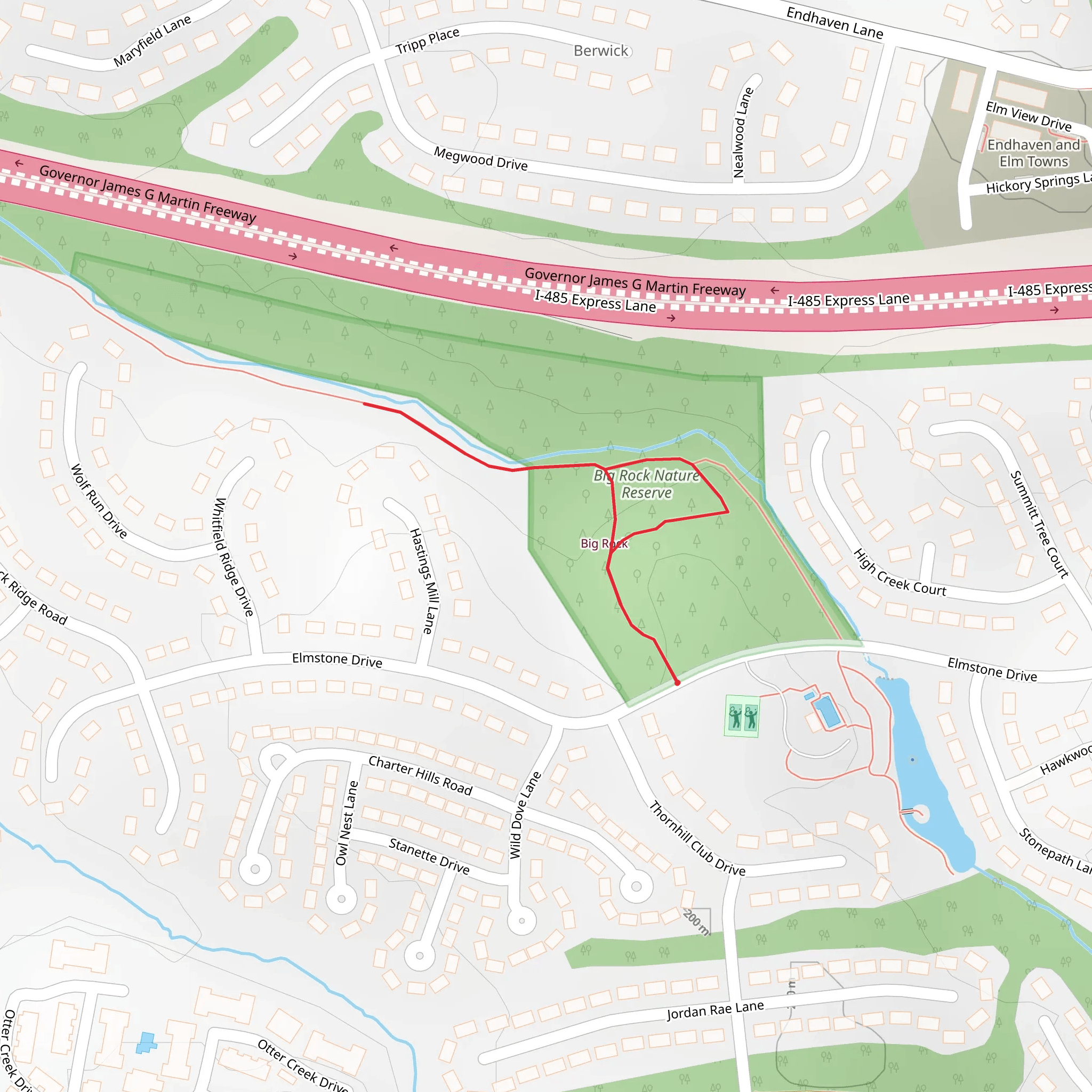 Big Rock Nature Reserve Loop mobile static map