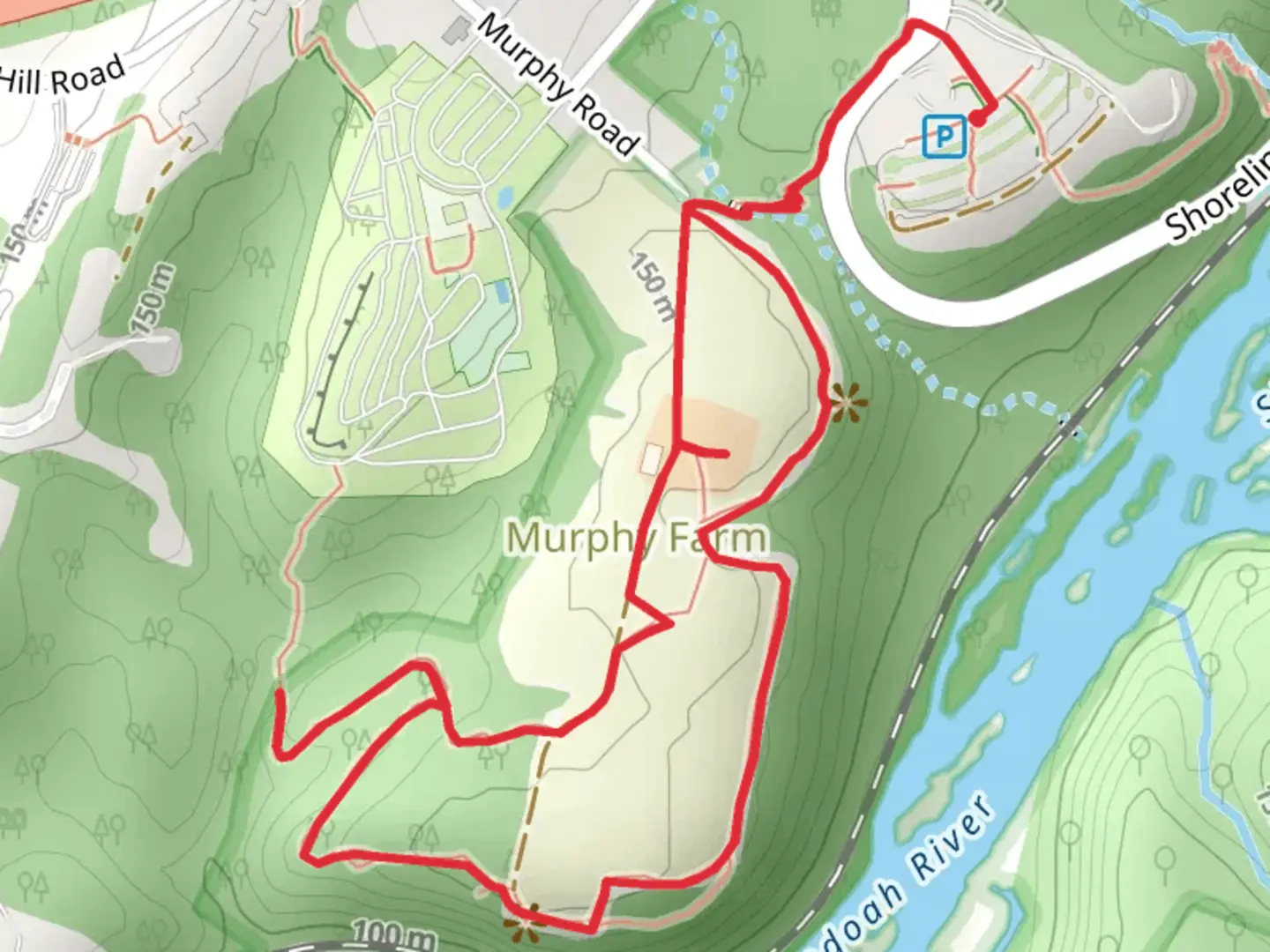 An image depicting the trail Murphy Chambers Farm Trail and its surrounding area.