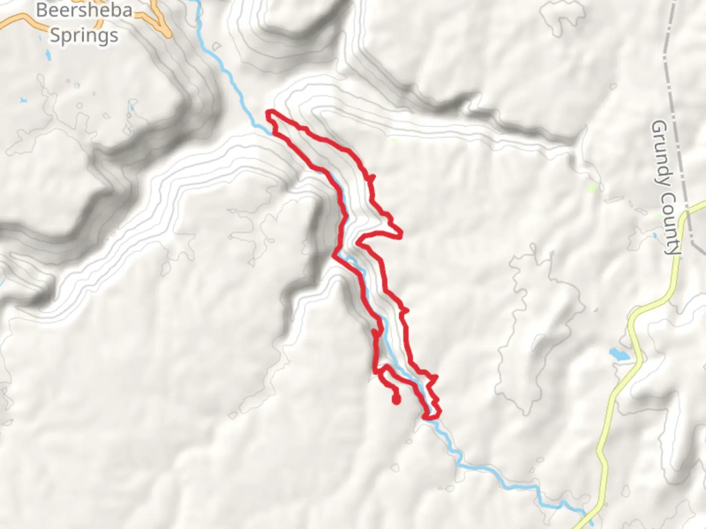 An image depicting the trail Collins Gulf Trail and Collins Rim Trail Loop and its surrounding area.