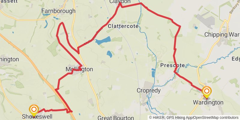 Seven Shires Way stage 3 Map