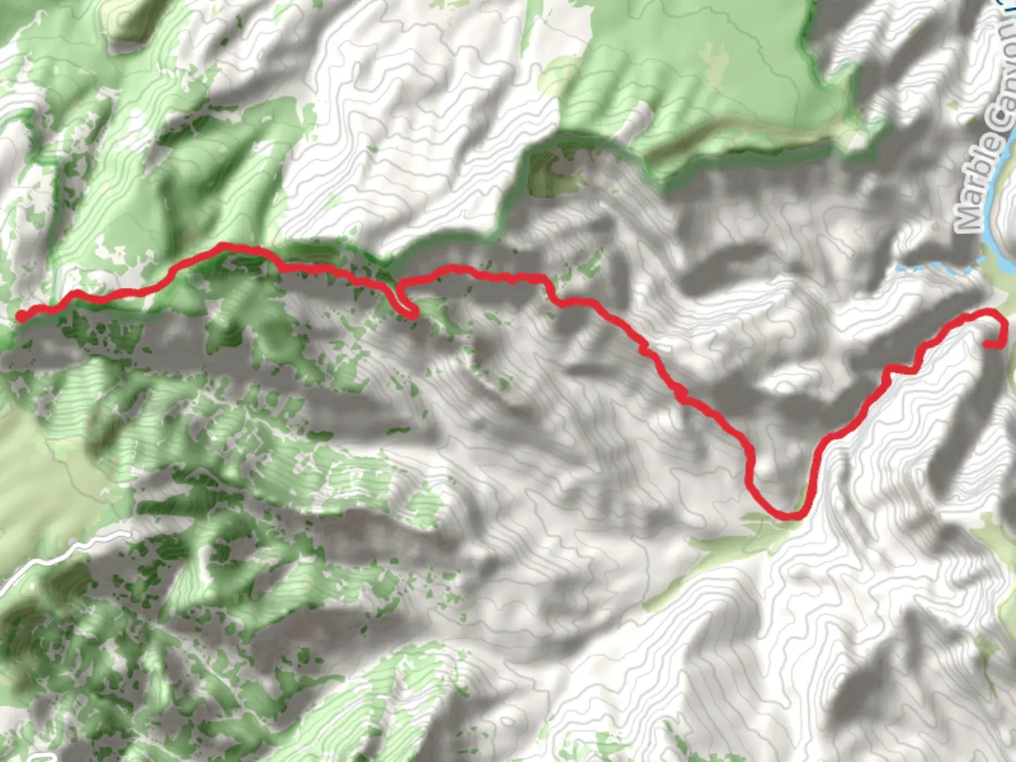 An image depicting the trail Nankoweap Trail Out and Back and its surrounding area.