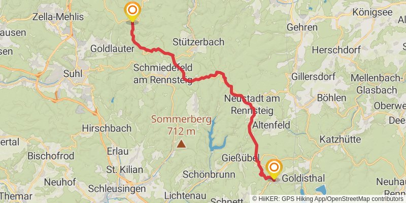 Rennsteig stage 5 Map
