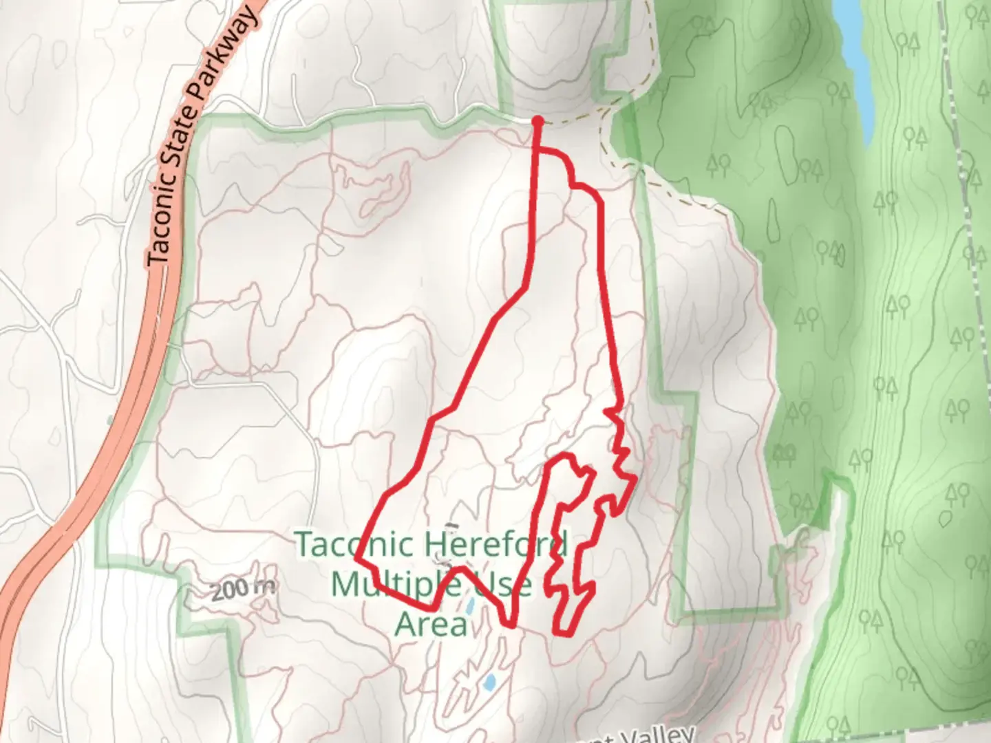 An image depicting the trail Treecherons Loop Trail and its surrounding area.