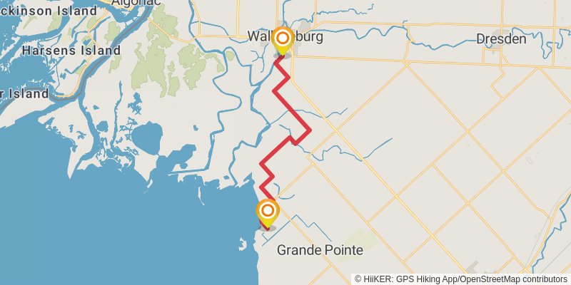 Waterfront Trail stage 62 Map
