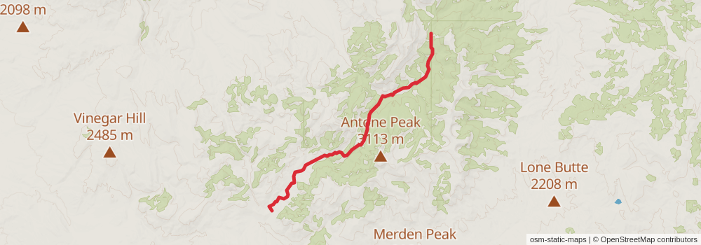 American Perimeter Trail - Rocky Mountains Primary stage 86 Map
