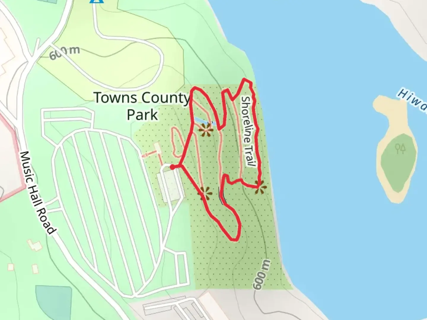 An image depicting the trail Hamilton Gardens Loop and its surrounding area.