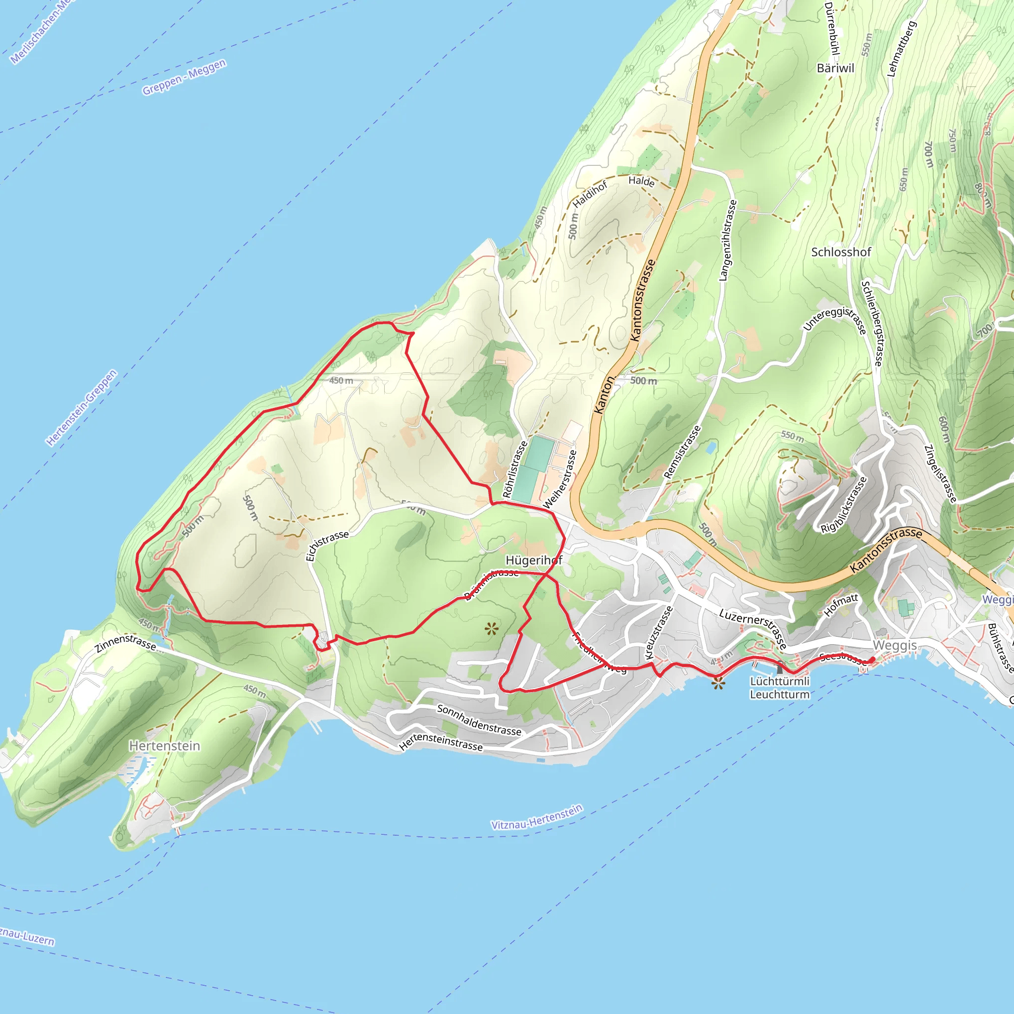 Circular Walk Weggis - Hertenstein mobile static map
